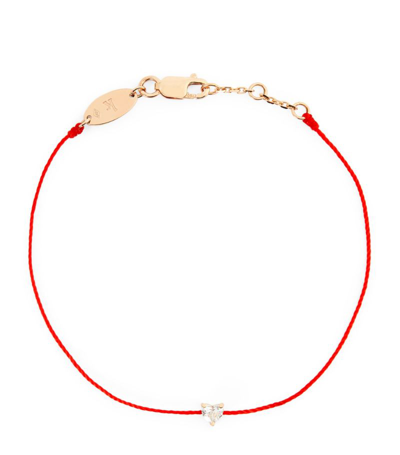 Shop Redline Rose Gold And Diamond Bien Aimé Bracelet In Red