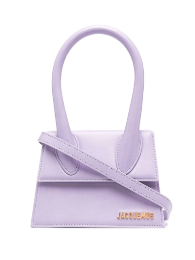 Shop Jacquemus Le Chiquito Handbag In Pink & Purple