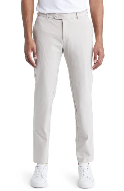 Shop Peter Millar Crown Crafted Surge Performance Flat Front Trousers In Oatmeal