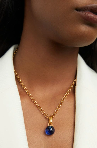 Shop Dean Davidson Manhattan Pendant Necklace In Tanzanite/ Gold