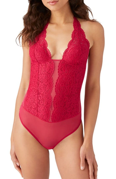 Shop B.tempt'd By Wacoal Ciao Bella Lace Bodysuit In Persian Red