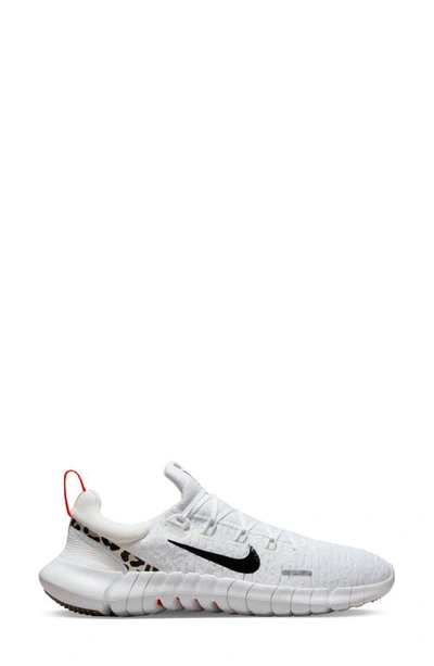 Nike Free Run 5.0 Running Shoe In White/ Black/ Platinum/ Orange | ModeSens