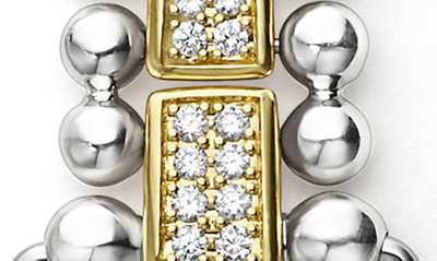 Shop Lagos 18k Gold & Sterling Silver Diamond Apple Watch® Watchband In Silver Gold Diamond