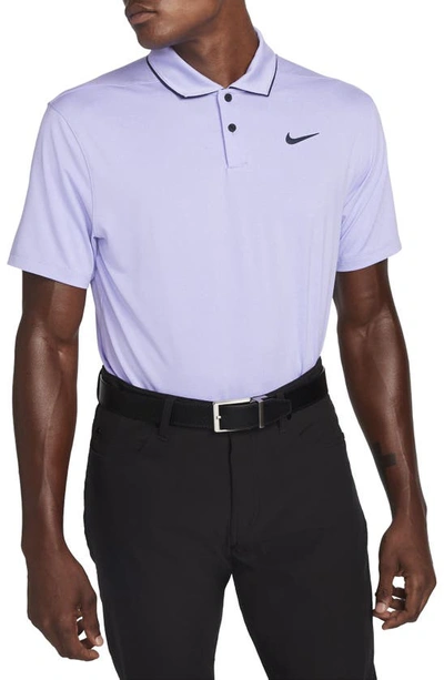 Nike Dri-fit Vapor Tipped Golf Polo In Purple Pulse/ Obsidian | ModeSens