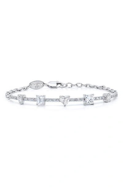 Shop Mindi Mond Fancy Cut Diamond Bracelet In 18k Wg