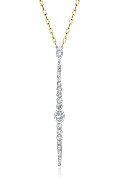 Shop Mindi Mond Diamond Bar Pendant Necklace In 18k Yg