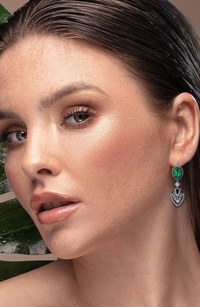 Mindi Mond Emerald & Diamond Drop Earrings In Green Multi