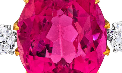 Shop Mindi Mond Pink Tourmaline & Diamond Necklace In Pnk Tour/ 18k Yg/ Plat