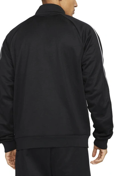 Shop Nike Authentics Track Jacket In Black/ White/ White