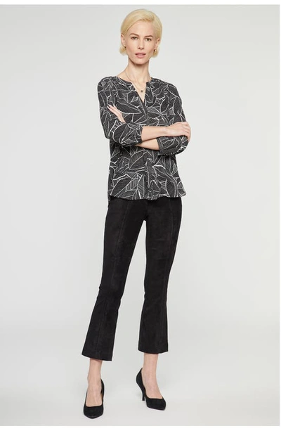 Shop Nydj High/low Crepe Blouse In Leland Manor