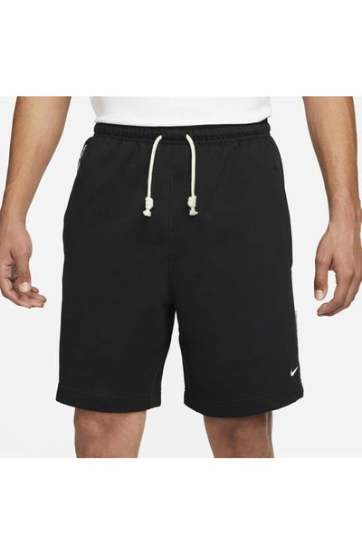 Shop Nike Standard Issue Dri-fit Shorts In Black/ Pale Ivory