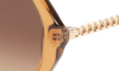Shop Mohala Eyewear Noela Low Bridge Wide Width 58mm Polarized Oversized Sunglasses In Smokey Topaz