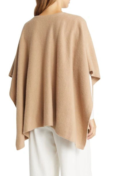 Shop Vince Boiled Cashmere Knit Poncho In Camel