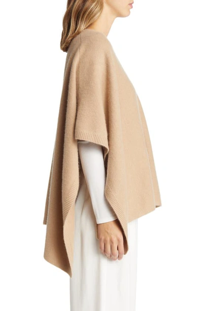 Shop Vince Boiled Cashmere Knit Poncho In Camel