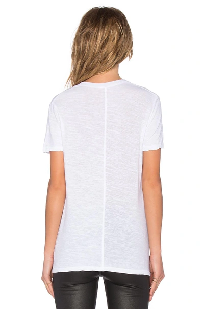 Monrow V-neck Short-sleeve Slub Jersey Tee In White