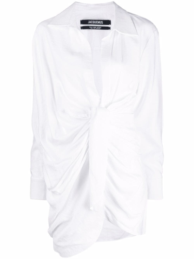 Shop Jacquemus La Robe Bahia Mini Dress In White