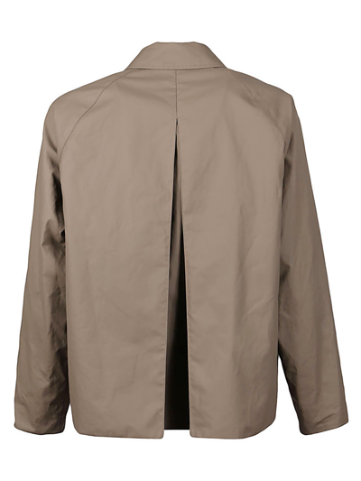 Shop Fendi Linen Jacket In Brown