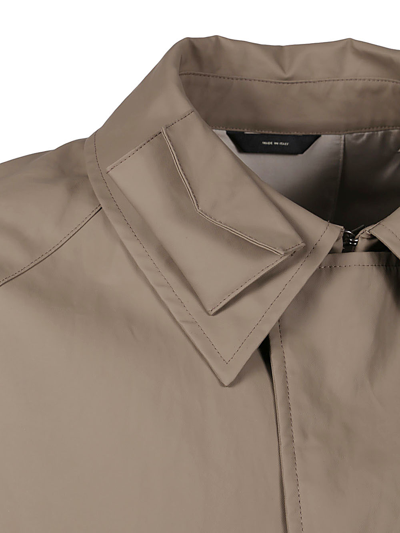 Shop Fendi Linen Jacket In Brown