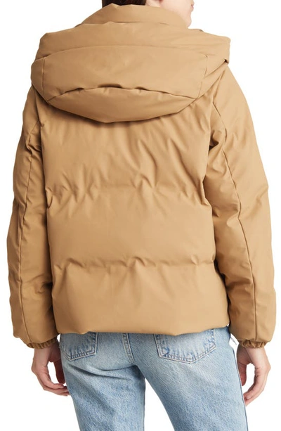 Vero Moda Noe Hooded Puffer Coat In Tigers Eye