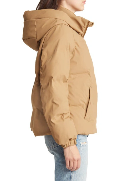 Vero Moda Noe Hooded Puffer Coat In Tigers Eye