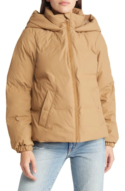 Vero Moda Noe Hooded Puffer Coat In Tigers Eye