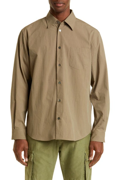 Shop John Elliott Cloak Button-up Shirt In Brown