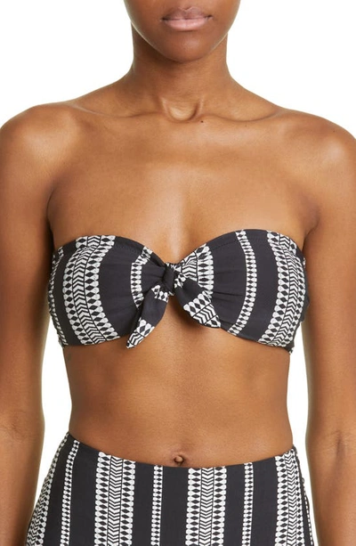 Shop Lemlem Luchia Bandeau Bikini Top In Black