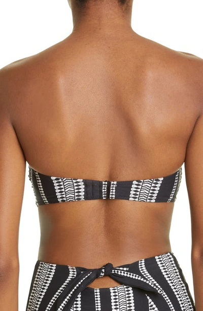 Lemlem Luchia Printed Bandeau Bikini Top In Black