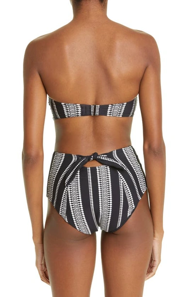 Lemlem Luchia Printed High Waist Bikini Bottom In Black