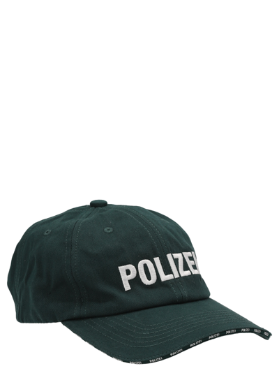 Shop Vetements Polizei Cap In Green