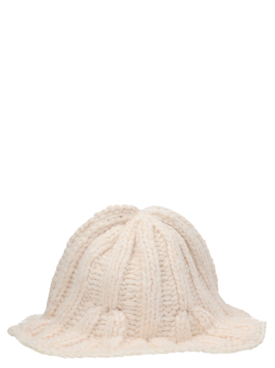Shop Mm6 Maison Margiela Wool Bucket Hat In White