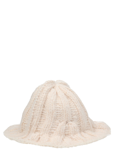 Shop Mm6 Maison Margiela Wool Bucket Hat In White