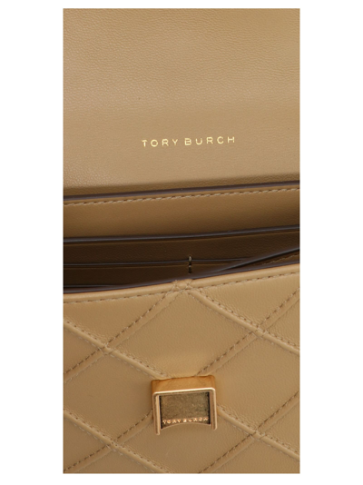 Shop Tory Burch Fleming Wallet In Beige