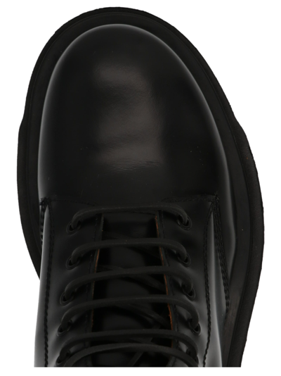 Shop Buttero Leather Combat Boots In Black