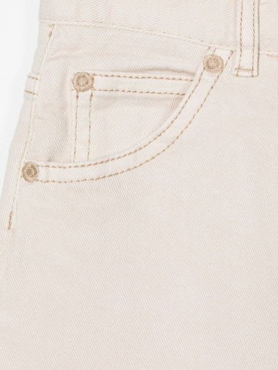 Shop Chloé Kids Beige Palazzo Jeans In New Beige