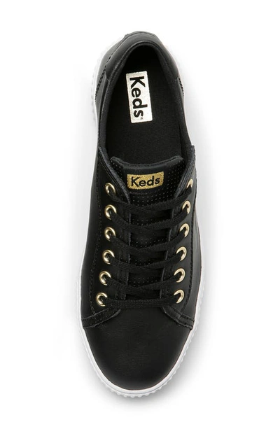 Shop Keds Crew Kick Alto Leather Sneaker In Black Leather