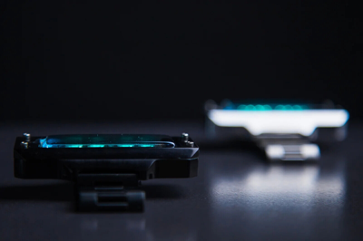 Pre-owned Nixoid Nixie Tube Watch Cyber Vfd Unique Wrist Watch With Visual Effects And Blue Light In Black