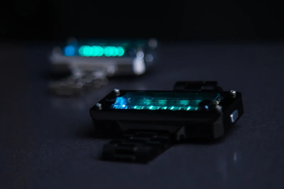 Pre-owned Nixoid Nixie Tube Watch Cyber Vfd Unique Wrist Watch With Visual Effects And Blue Light In Black