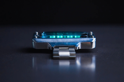 Pre-owned Nixoid Nixie Tube Watch Cyber Vfd Unique Wrist Watch With Visual Effects And Blue Light In Black
