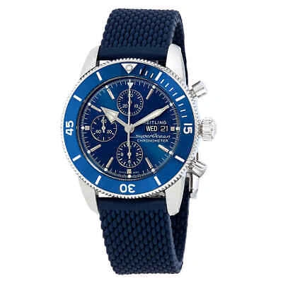 Pre-owned Breitling Superocean Heritage Ii Chronograph Automatic Blue Dial Men's Watch