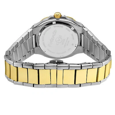 Pre-owned Gv2 By Gevril Women's 18206b Potente Diamond Blue Mop Dial Swiss Quartz Watch