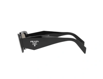 Pre-owned Prada Sunglasses Pr17ws 1ab2b0 Black Light Grey Silver Mirror Lens Authentic In Gray