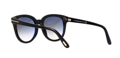 Pre-owned Tom Ford Olivia -02 Ft 0914 Shiny Black/grey Shaded (01b) Sunglasses