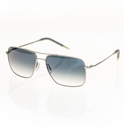 Pre-owned Oliver Peoples Clifton Ov1150 Metal Silver Blue Photochromic Glass Sunglass 1150