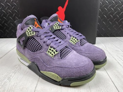 Pre-owned Jordan Size 8.5 W -  4 Retro Canyon Purple 2022 Aq9129 500 Ds In Hand Ships Asap