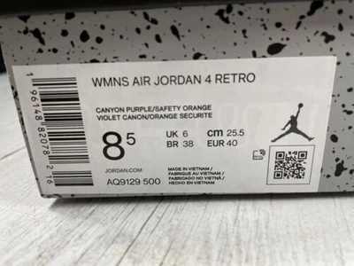 Pre-owned Jordan Size 8.5 W -  4 Retro Canyon Purple 2022 Aq9129 500 Ds In Hand Ships Asap