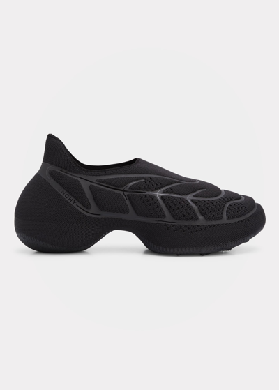 Shop Givenchy Men's Tk-360 Plus Knit Slip-on Sneakers In Black