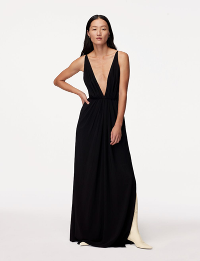 Shop Another Tomorrow Gathered Gown In Black