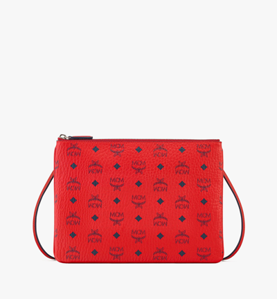 Red mcm shopper bag sale