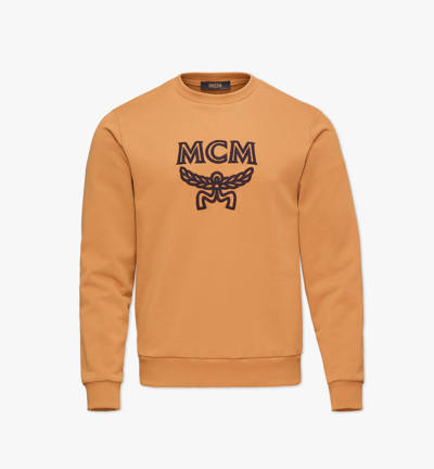 Shop Mcm Men's Classic Logo Sweatshirt In Roasted Pecan